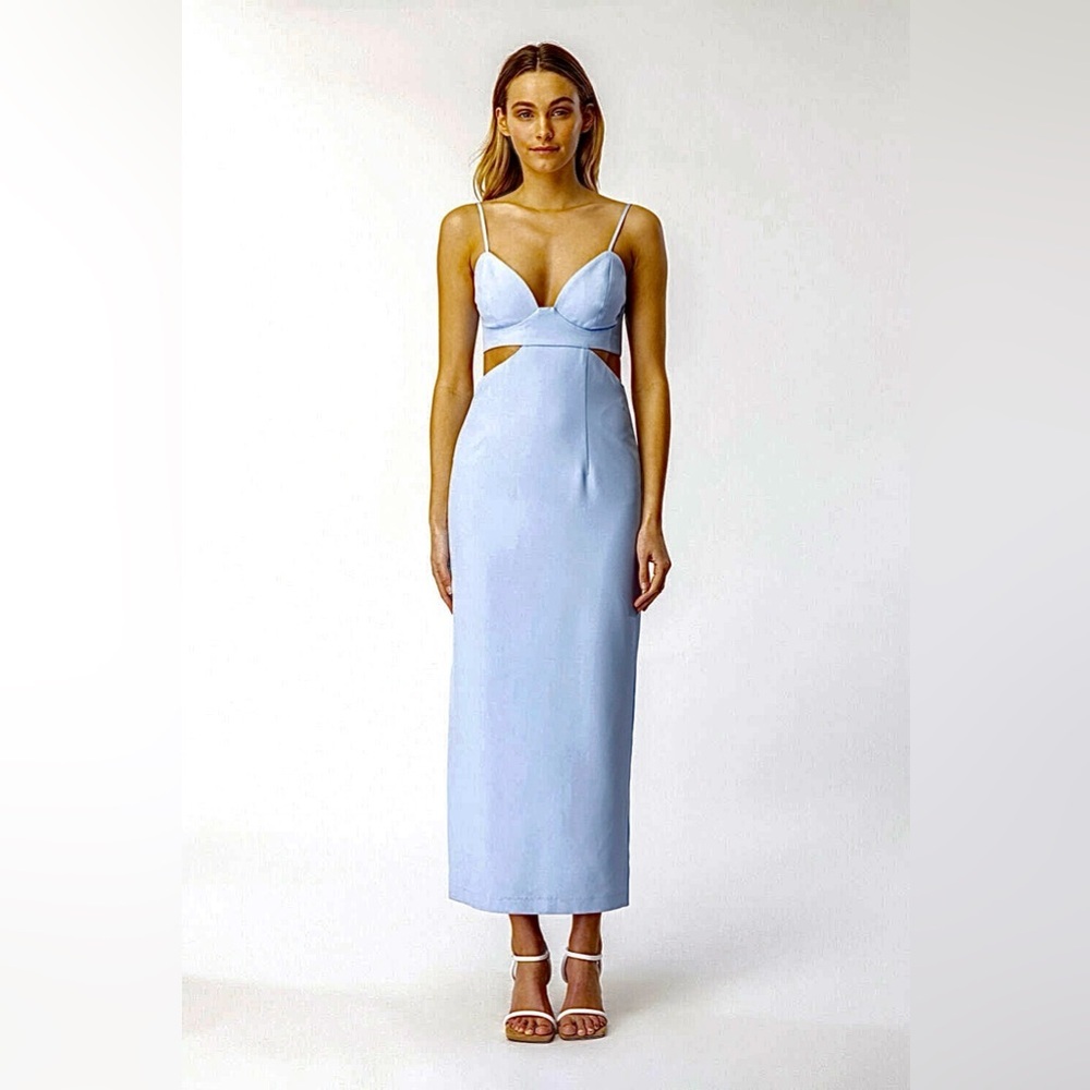 Bardot Cutout Bodycon Dress in Sky